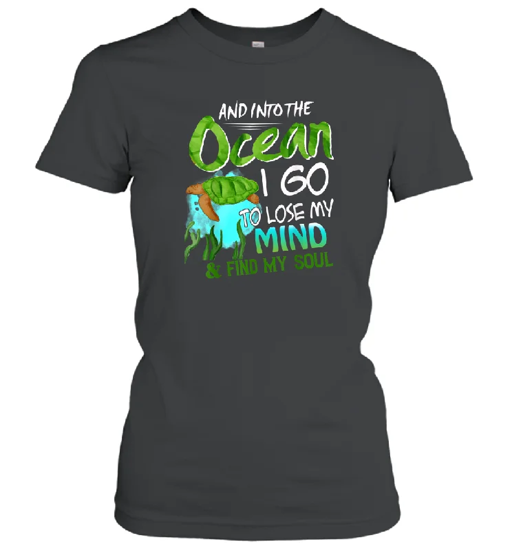 And into the ocean i go to lose my mind and find my soul Premium Tee Women Cotton T-Shirt