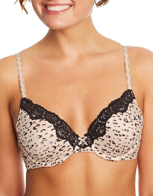 Maidenform Extra Coverage Comfort Devotion T-Shirt Bra Sketchy Animal Print 09404